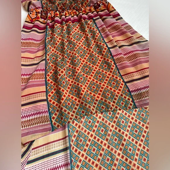 Multicolor Tribal Print Hi Low Dress - Picture 8 of 10